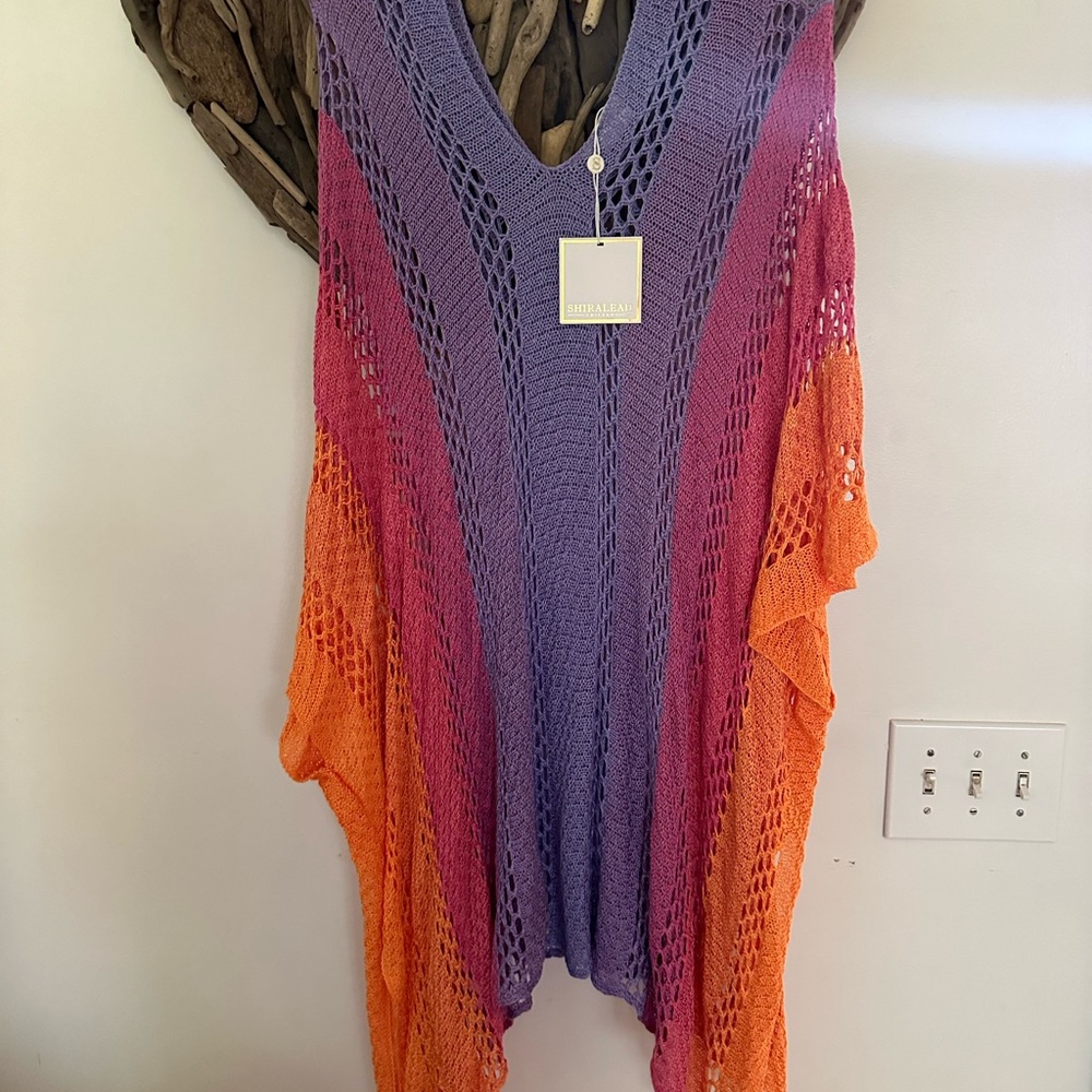 Shiraleah Lavender Knit Poncho